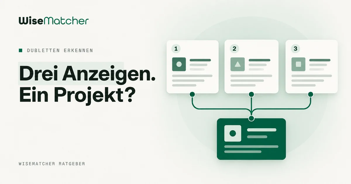 Drei unterschiedliche Projektanzeigen führen zu einem gemeinsamen Projekt.
