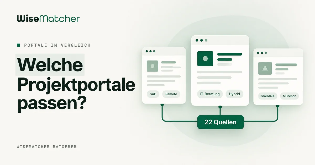 Mehrere Projektportale werden nach Rolle, Zugang und Projektangebot verglichen.